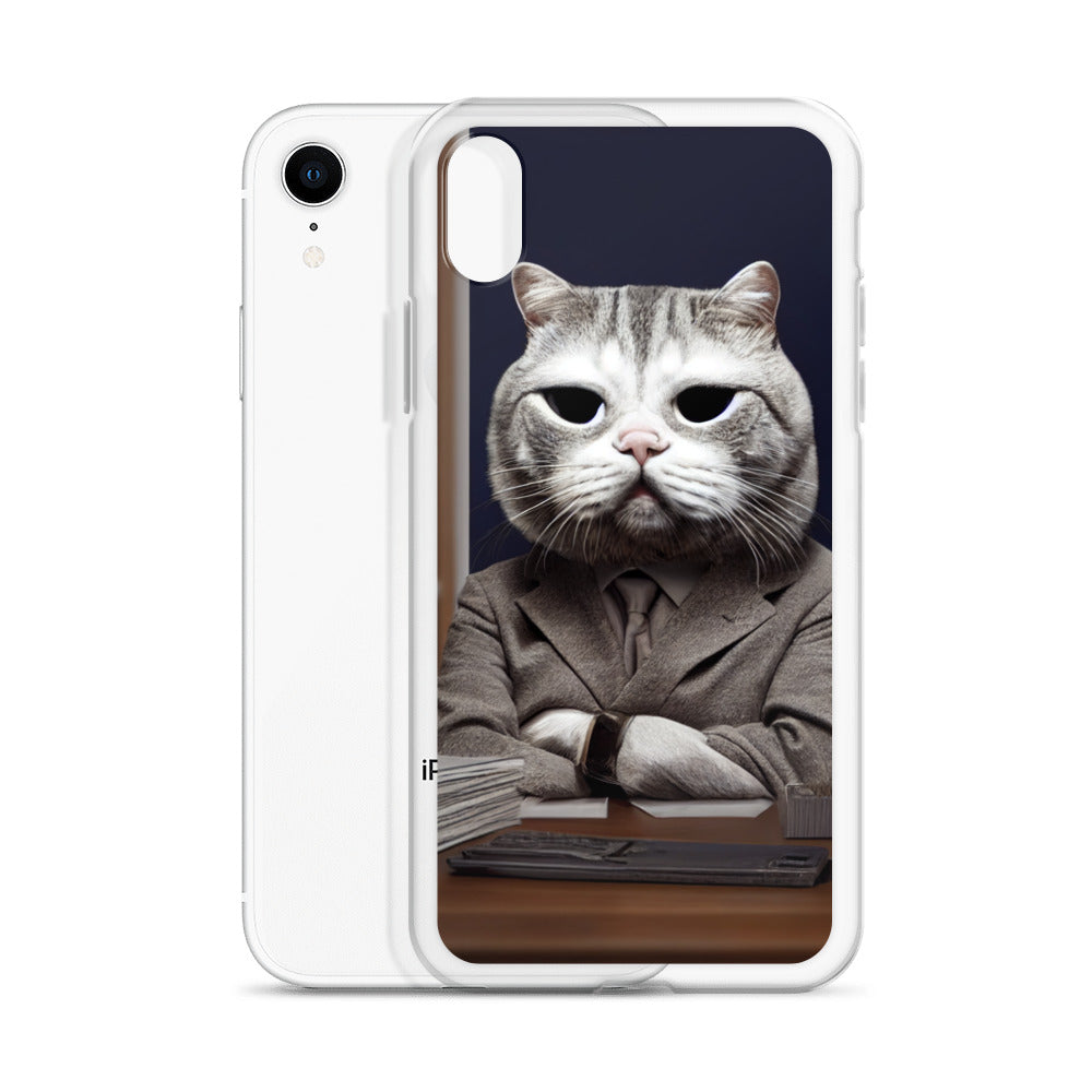 iPhone Case - Disappointed Business Cat Boss