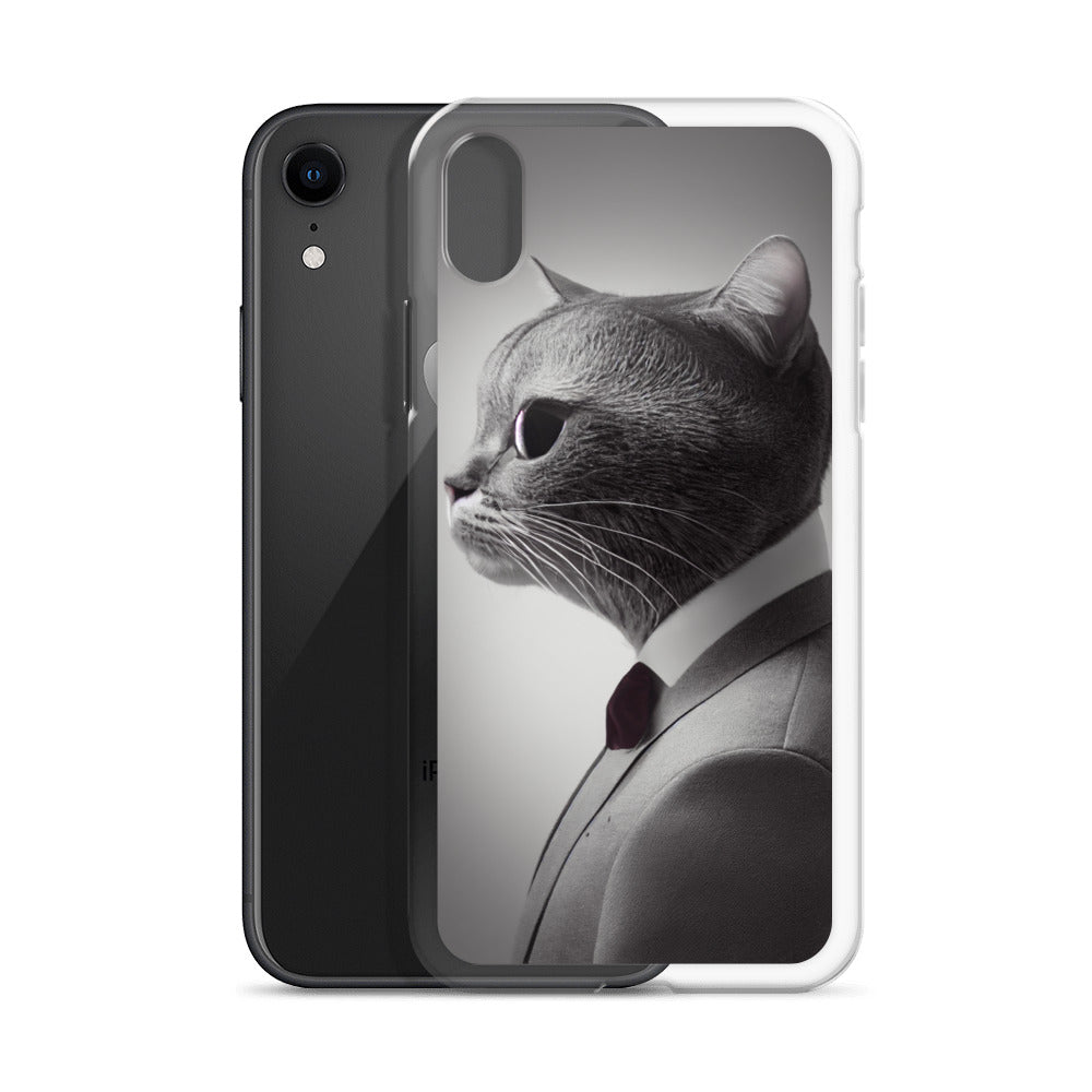 iPhone Case - Business Cat Boss in Gray