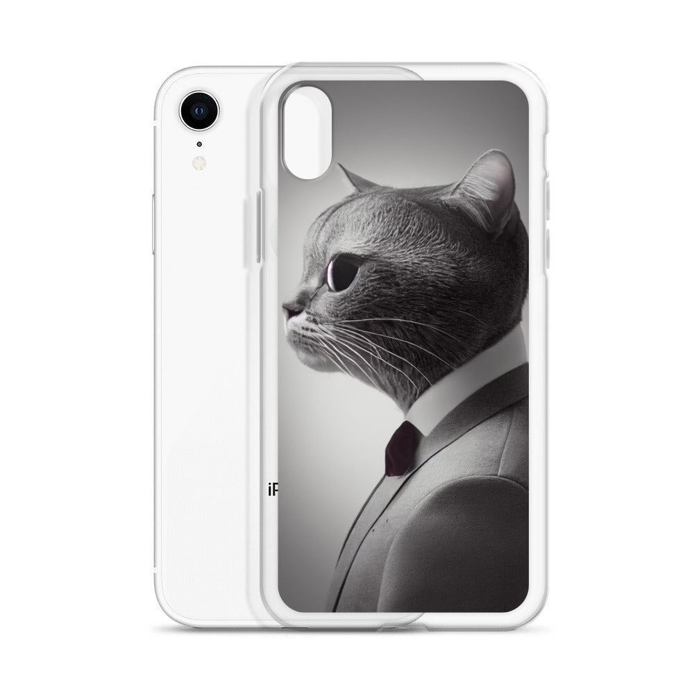 iPhone Case - Business Cat Boss in Gray