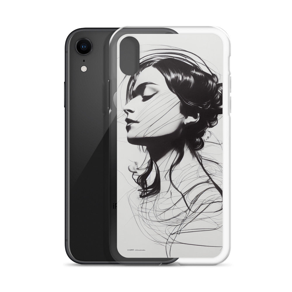 iPhone Case - Line Drawing of Woman's Profile