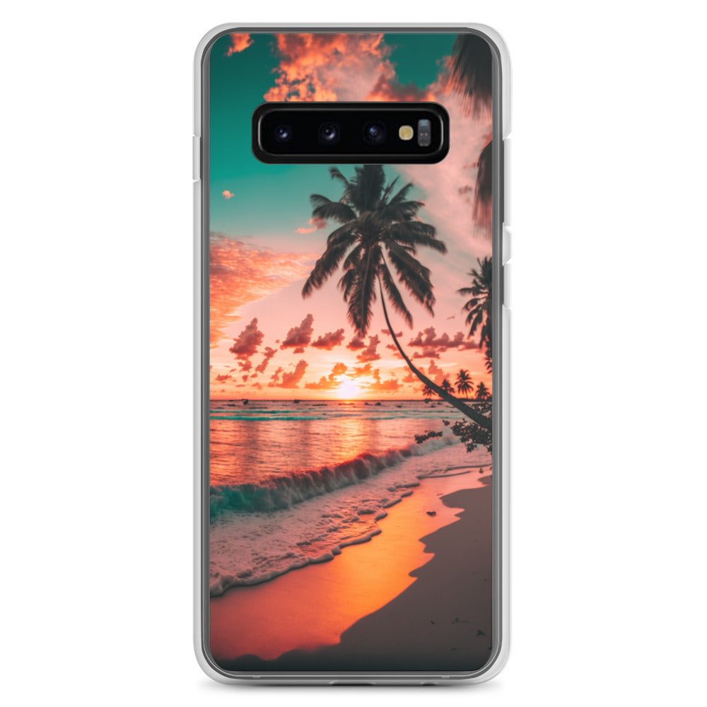 Samsung Case - Beach Life - Pink Sunset with Palms