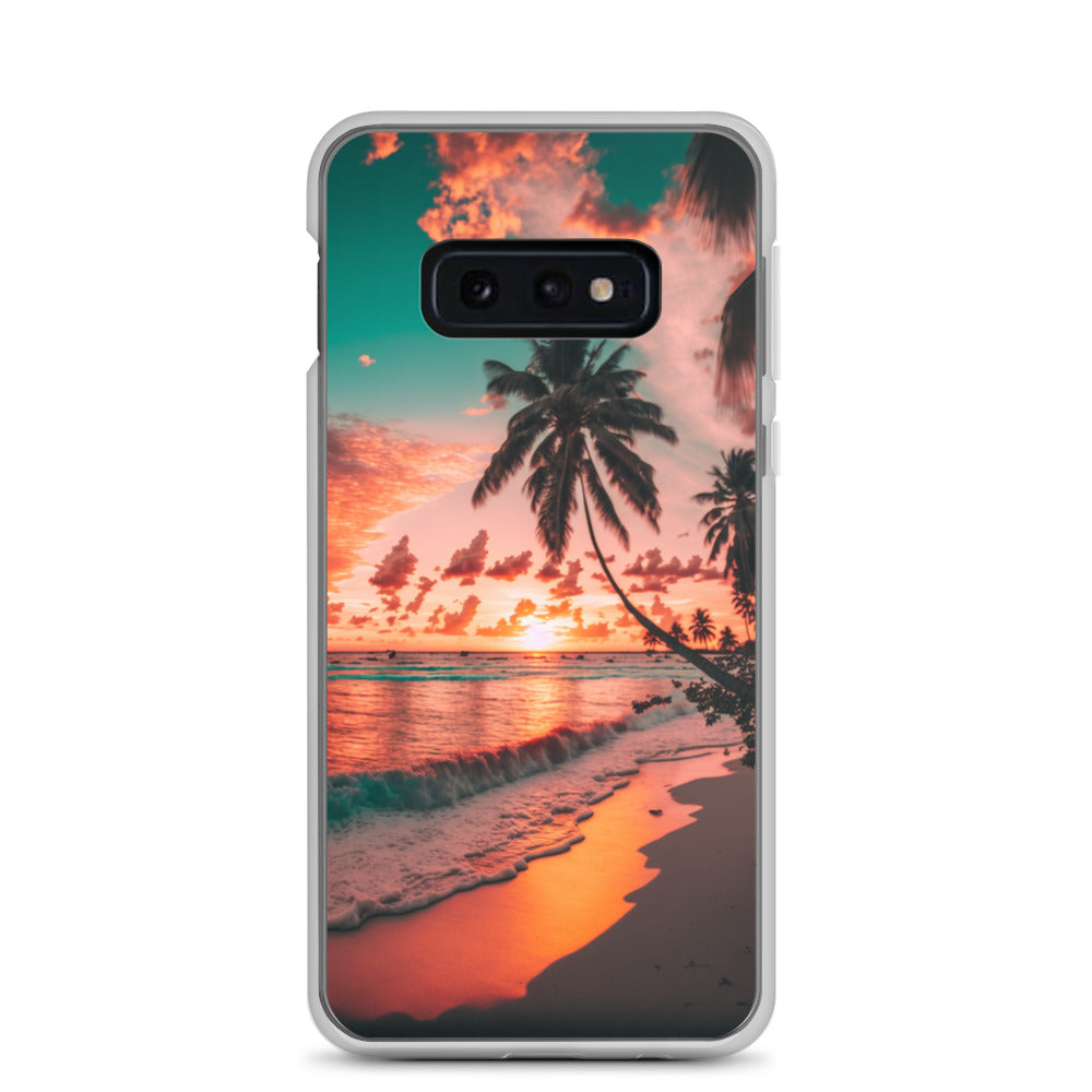 Samsung Case - Beach Life - Pink Sunset with Palms