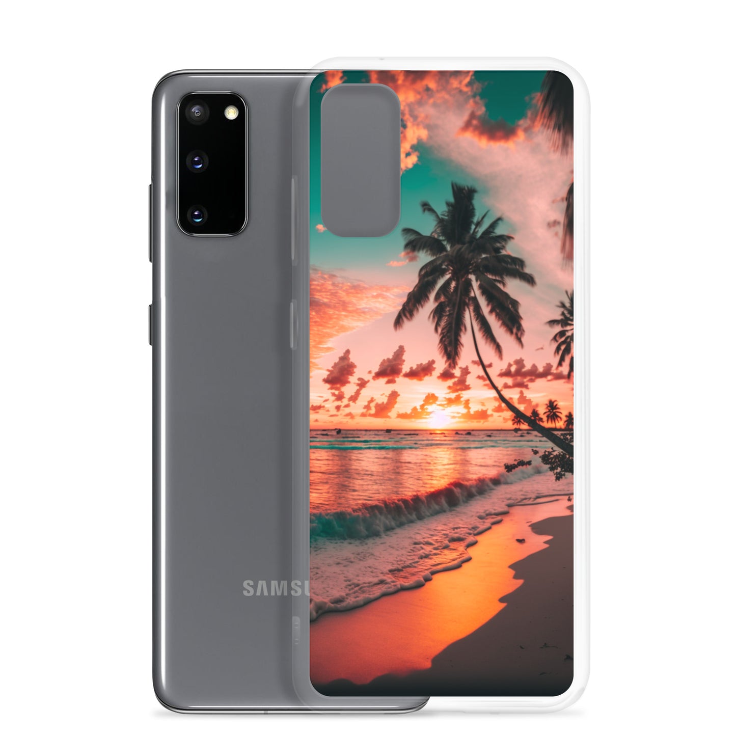 Samsung Case - Beach Life - Pink Sunset with Palms