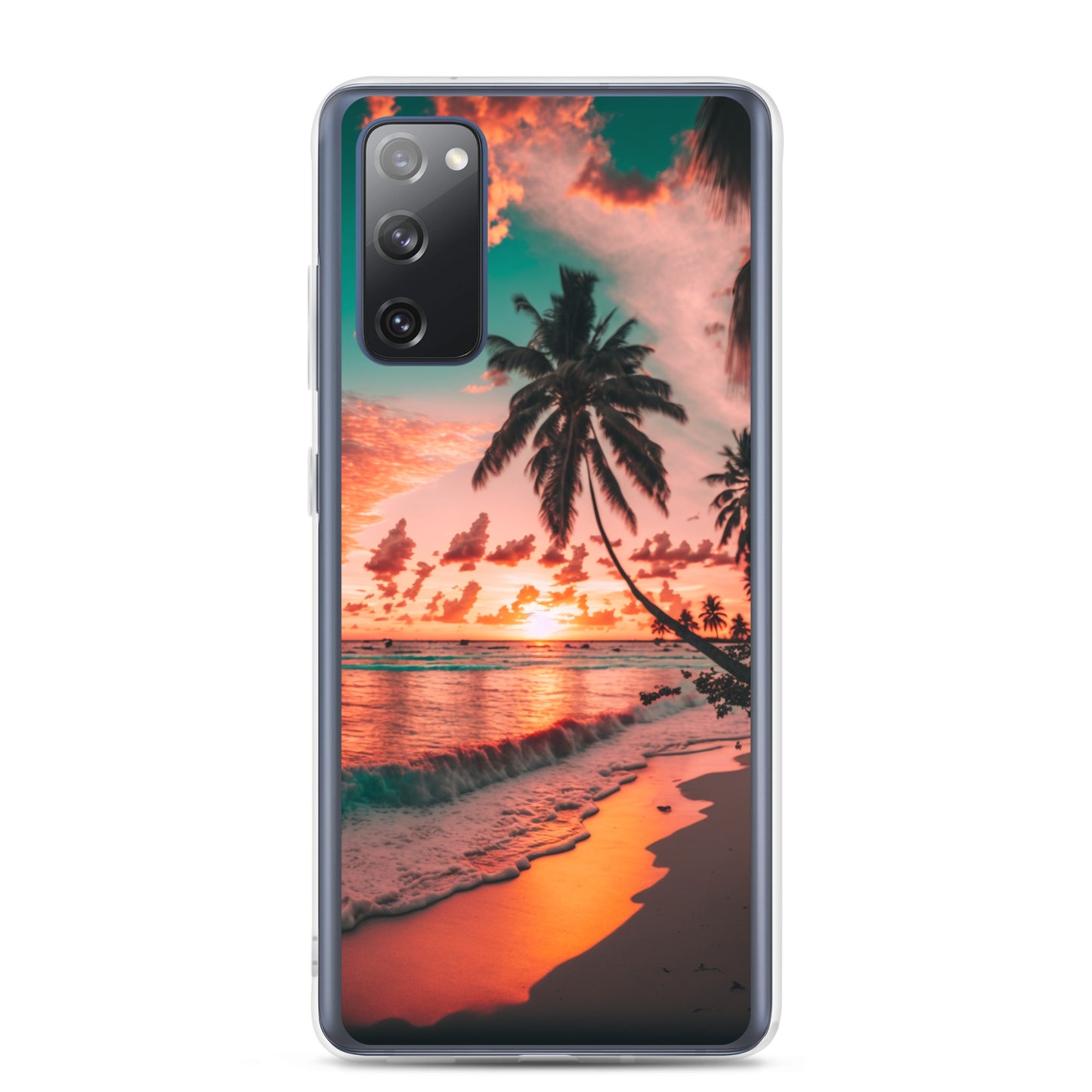 Samsung Case - Beach Life - Pink Sunset with Palms