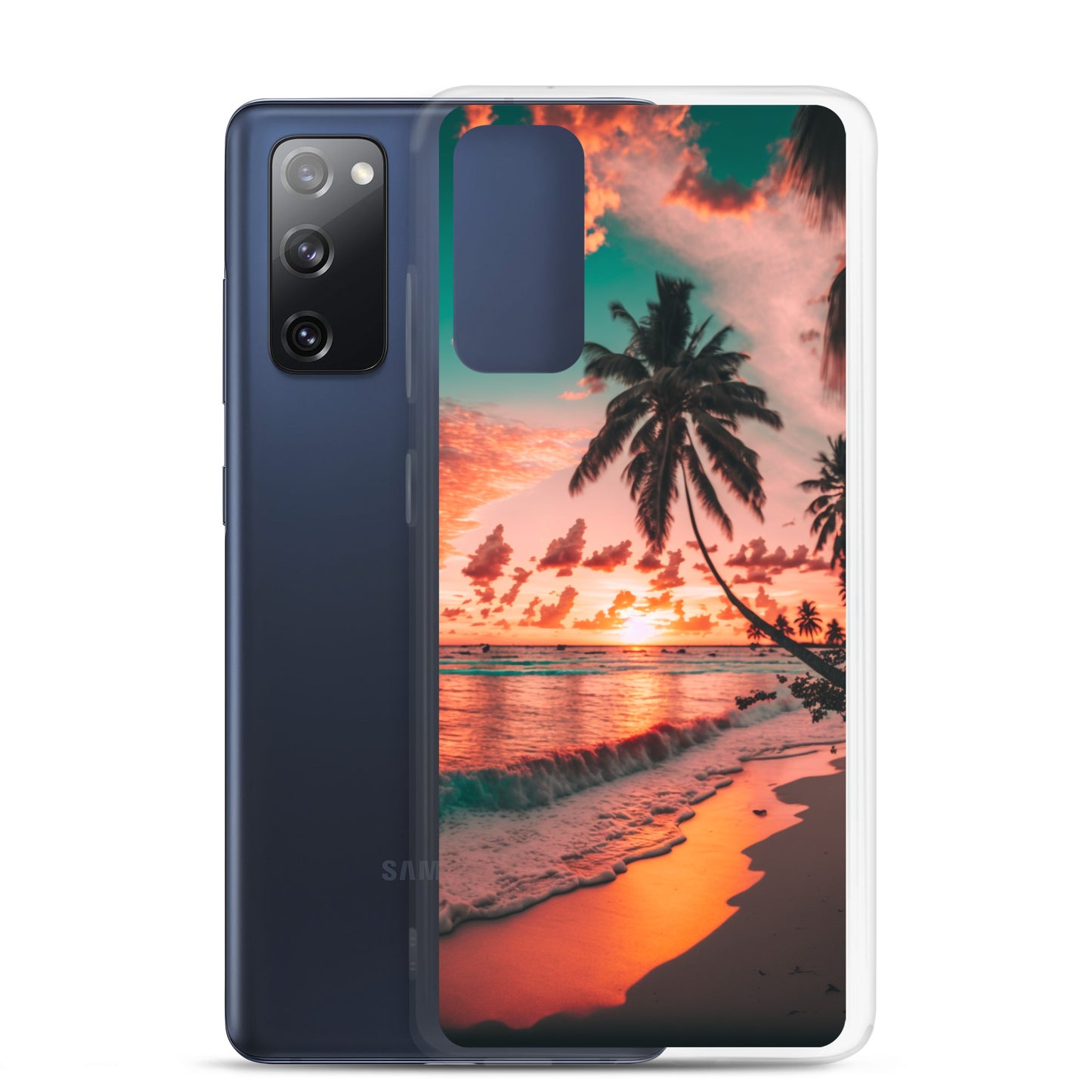 Samsung Case - Beach Life - Pink Sunset with Palms