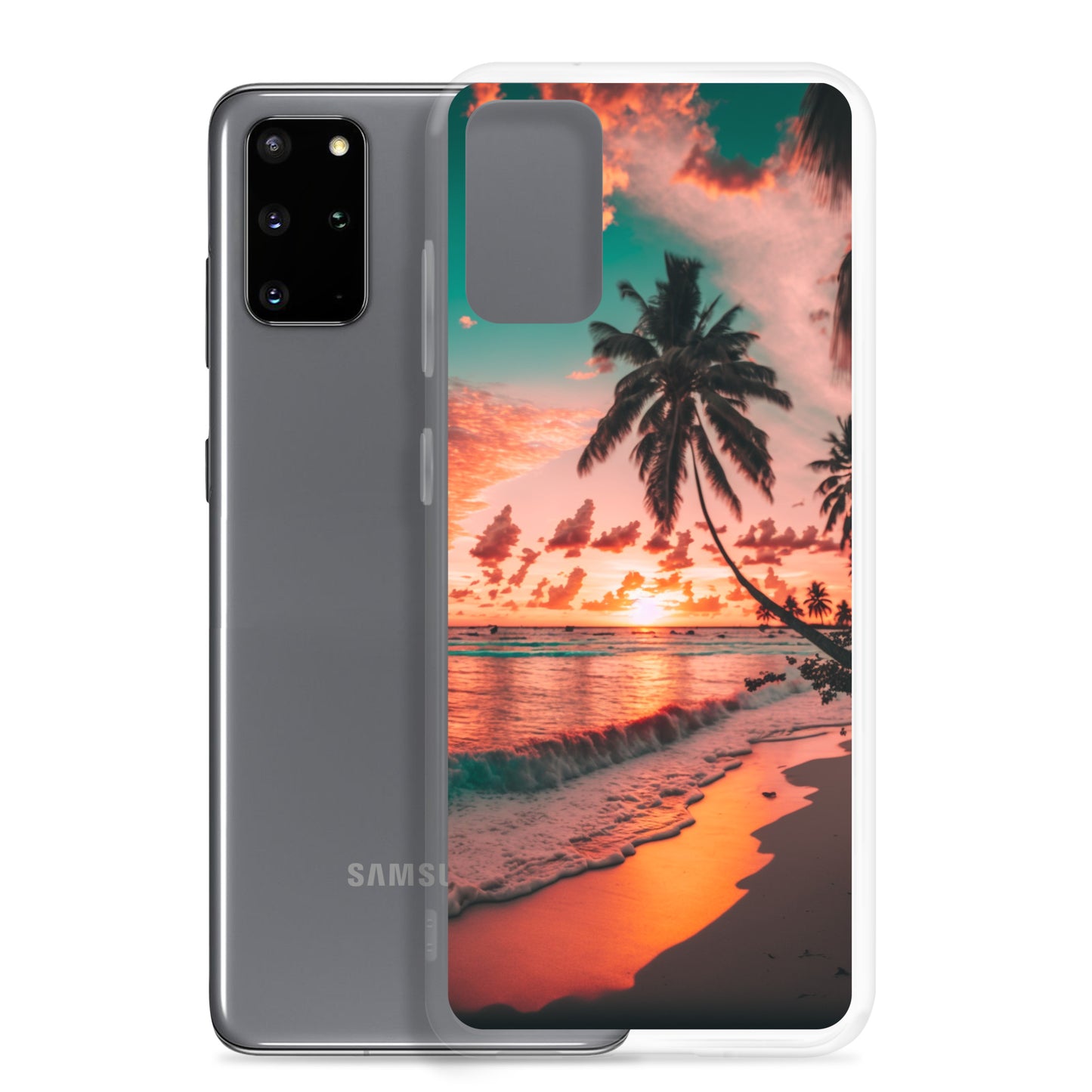 Samsung Case - Beach Life - Pink Sunset with Palms