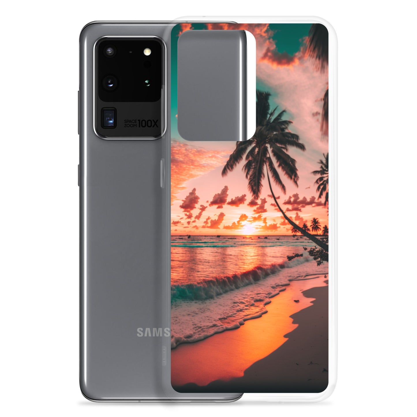 Samsung Case - Beach Life - Pink Sunset with Palms