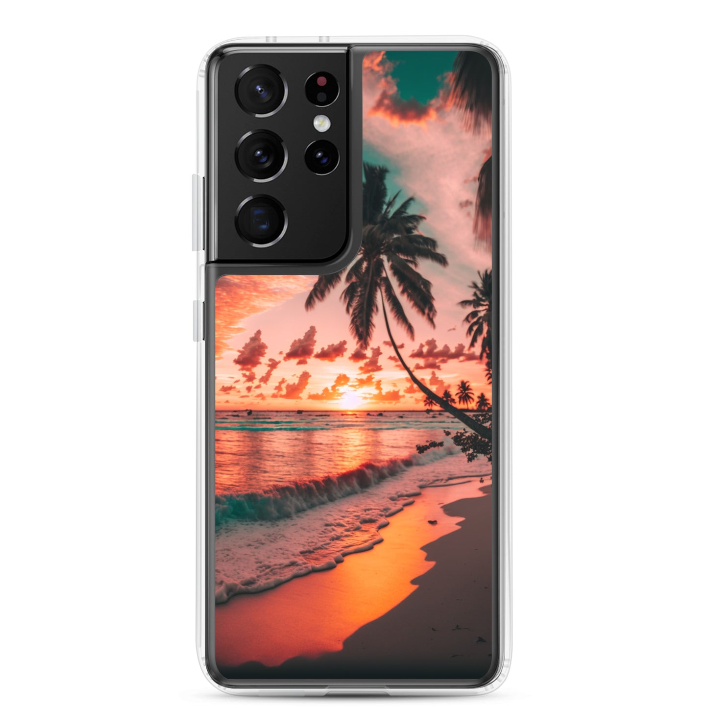 Samsung Case - Beach Life - Pink Sunset with Palms