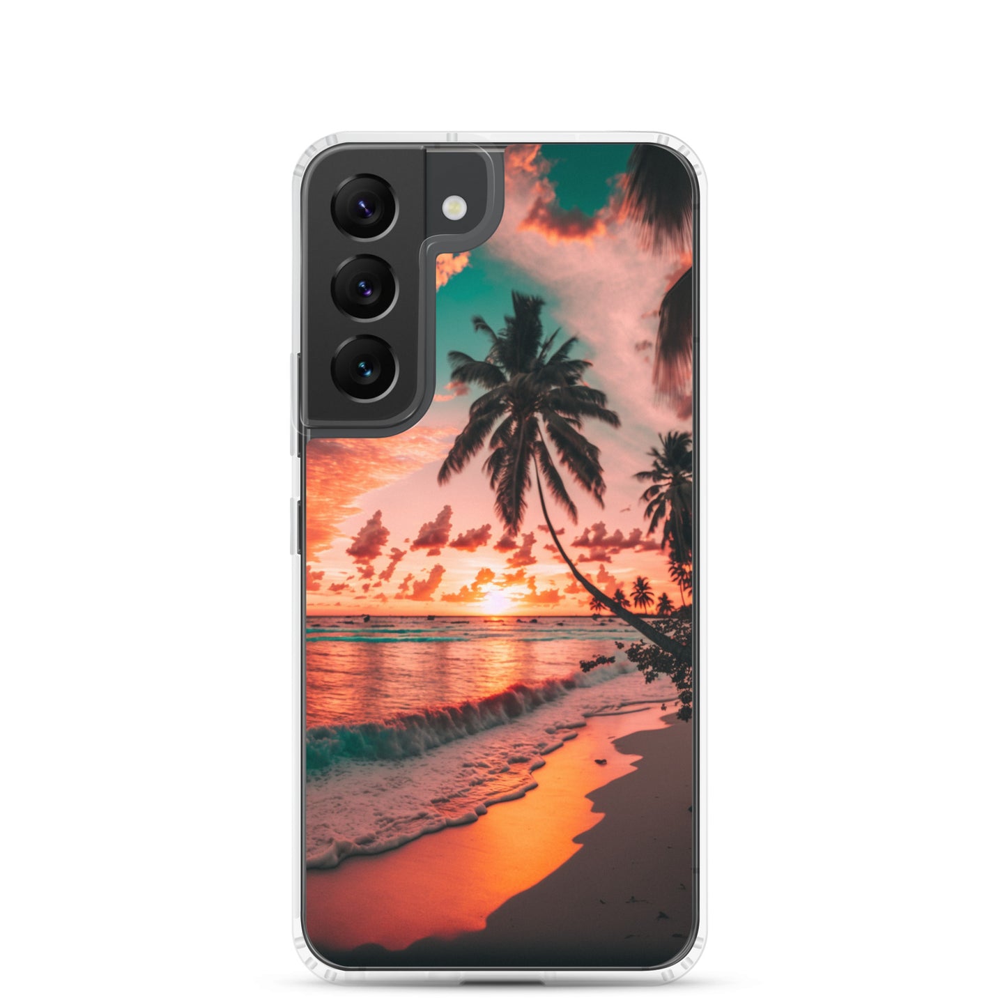 Samsung Case - Beach Life - Pink Sunset with Palms