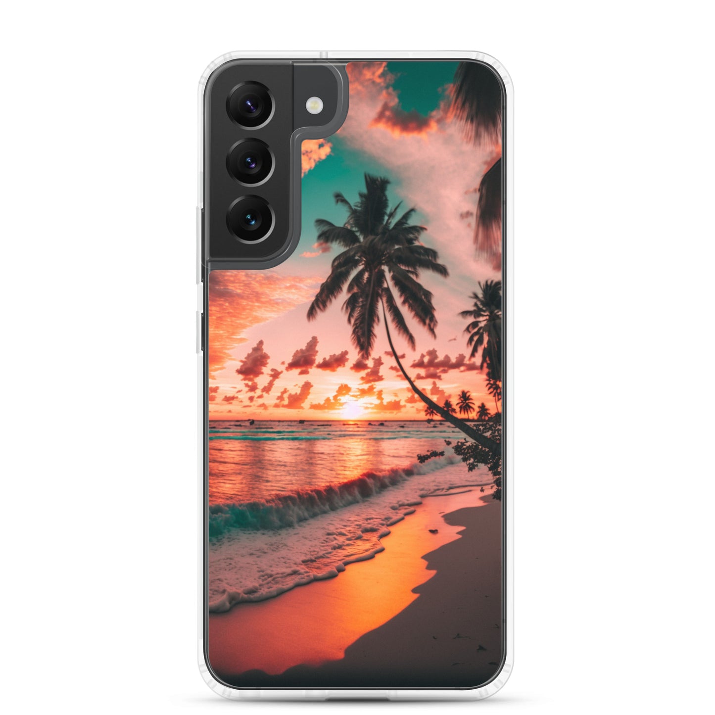 Samsung Case - Beach Life - Pink Sunset with Palms