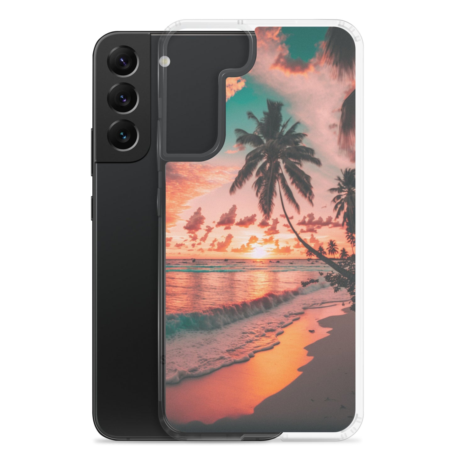 Samsung Case - Beach Life - Pink Sunset with Palms