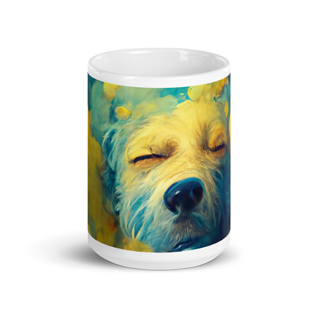 White glossy mug - A Dog's Dream #1